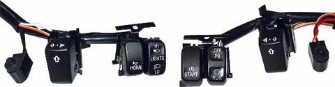 HARDDRIVE HBAR SWITCH KIT BLK/WHT LETTRS XL 07-13 FX 07-11 SOFTAIL 370200