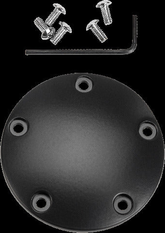 HARDDRIVE SATIN BLACK POINT COVER 99-17 TWIN CAM 37-035SB
