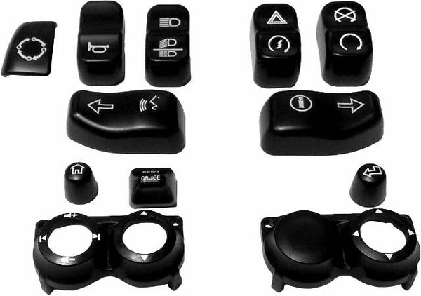 HARDDRIVE SWITCH CAP KIT BLACK `16-UP FLHT/FLTR EXC SE MODELS 370342