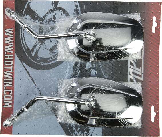 HARDDRIVE CHR MIRROR OE STYLE TAPERED SHORT STEM CHROME 18-501