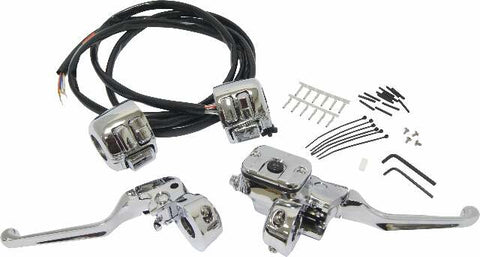 HARDDRIVE COMP H/BAR CNTRLS 9/16 M/CYL W/SWITCHES CHROME 96-06 26-129