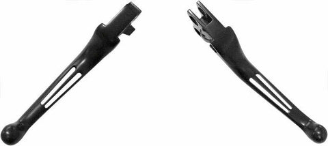 HARDDRIVE CUSTOM LEVERS 2-SLOT BLACK BIG TWIN 86-06  XL 96-03 053921