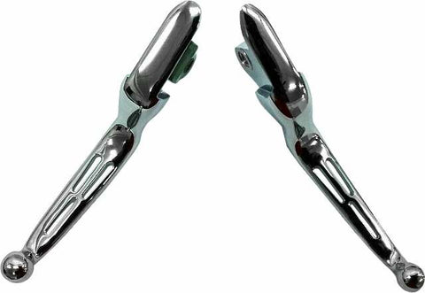 HARDDRIVE SLOTTED LEVER SET CHROME 053574