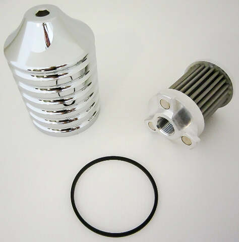 HARDDRIVE BILLET REUSABLE OIL FILTER CHROME XL 85-20 EM-0018