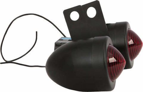 HARDDRIVE BLK BULLET MARKER LIGHT W/BRKT RED LENS SINGLE FILAMENT 688067