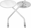 HARDDRIVE CHROME OVAL MIRROR LONG STEM 153080