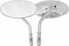 HARDDRIVE CHROME OVAL MIRROR SHORT STEM 153081