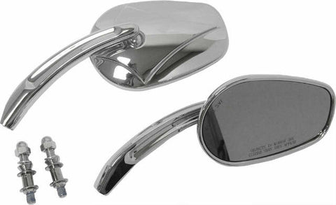 HARDDRIVE MIRRORS CHROME ARROW HEAD CHROME 18-244