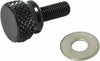 HARDDRIVE KNURLED SEAT KNOB 1/4-28 1/4-28 STEPPED BLACK 05-319BK