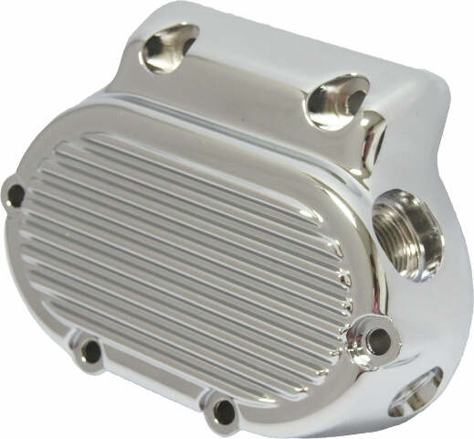 HARDDRIVE TRANS END COVER 5 SPEED FINNED CHROME BIG TWIN 87-06 68-190