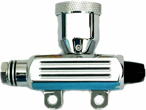 HARDDRIVE SMOOTH REAR MASTER CYLINDER CHROME 062013
