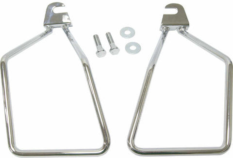 HARDDRIVE SADDLEBAG SUPPORTS CHROME SINGLE BOLT SOFTAIL 05-211