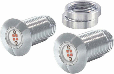 BAGGERNATION LIGHTNING BOLTZ RED LED CHROME BOLTS-BRK-C