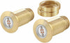BAGGERNATION LIGHTNING BOLTZ AMBER LED BRASS BOLTS-AMB-BR