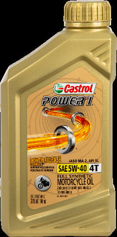 CASTROL POWER 1 4T SYNTHETIC 5W40 1QT 15D29D