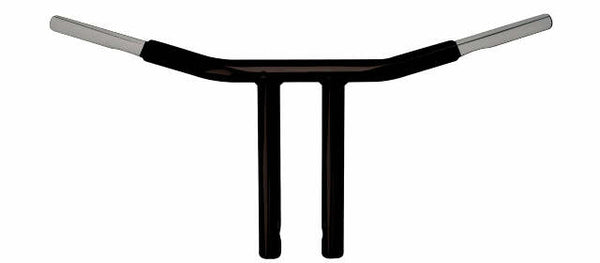 WILD 1 PHYSCO CHUBBY DRAG BAR 10.0 STRAIGHT RISERS SATIN BLK WO563B