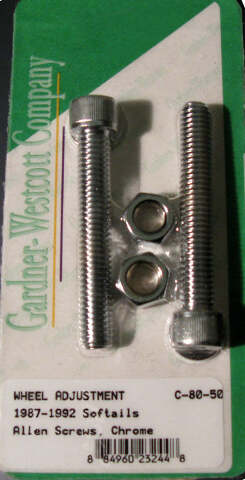 GARDNERWESTCOTT REAR WHEEL ADJUSTMENT BOLTS 87-92 SOFTAIL MODELS REAR C-80-50
