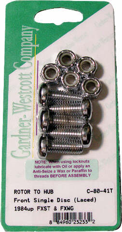 GARDNERWESTCOTT FRONT BRAKE ROTOR TORX TORX BUTTONHEAD CHRM 84-UP C-80-42T