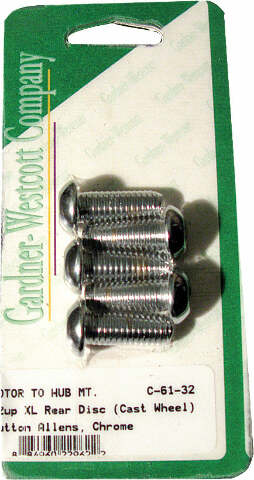 GARDNERWESTCOTT REAR BRAKE ROTOR ALLEN BOLTS 92-UP BIG TWIN CAST WHEEL C-61-32