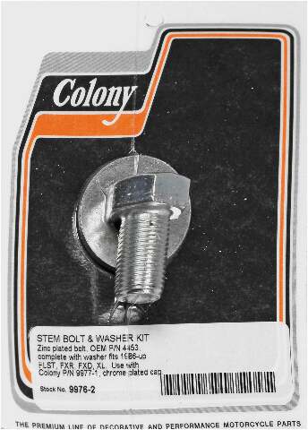 COLONY MACHINE STEM BOLT & WASHER KIT FLST FXR FXD XL 86-UP 9976-2