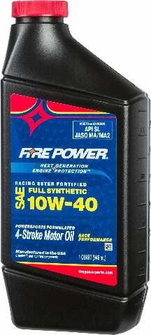 FIRE POWER SYNTHETIC 4-STROKE OIL W/ESTER 10W-40 QT 12/CASE 196984