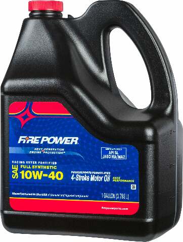 FIRE POWER SYNTHETIC 4-STROKE OIL W/ESTER 10W-40 GAL 4/CASE 196985