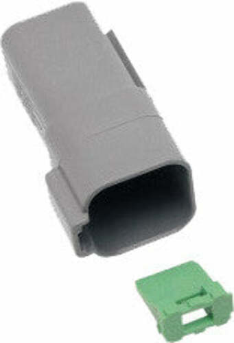 NAMZ CUSTOM CYCLE PRODUCTS 6-WIRE GREY DEUTSCH RCPTCL & WDGLCK HD# 72126-94GY DR-6G