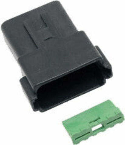 NAMZ CUSTOM CYCLE PRODUCTS 12-WIRE BLACK DEUTSCH RCPTCL & WDGLCK HD# 72109-94BK DR-12B