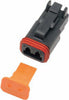 NAMZ CUSTOM CYCLE PRODUCTS 2-WIRE BLACK DEUTSCH PLUG & WDGLCK HD# 72112-94BK DP-2B