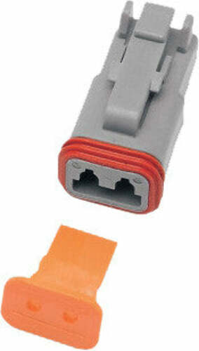 NAMZ CUSTOM CYCLE PRODUCTS 2-WIRE GREY DEUTSCH PLUG & WDGLCK HD# 72132-94GY DP-2G