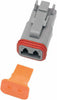 NAMZ CUSTOM CYCLE PRODUCTS 2-WIRE GREY DEUTSCH PLUG & WDGLCK HD# 72132-94GY DP-2G