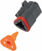 NAMZ CUSTOM CYCLE PRODUCTS 3-WIRE BLACK DEUTSCH PLUG & WDGLCK HD# 72113-94BK DP-3B