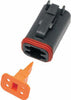 NAMZ CUSTOM CYCLE PRODUCTS 4-WIRE BLACK DEUTSCH PLUG & WDGLCK HD# 72114-94BK DP-4B