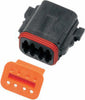 NAMZ CUSTOM CYCLE PRODUCTS 8-WIRE BLACK DEUTSCH PLUG & WDGLCK HD# 72118-94BK DP-8B
