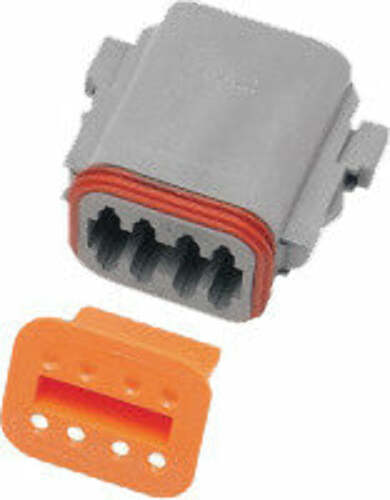 NAMZ CUSTOM CYCLE PRODUCTS 8-WIRE GREY DEUTSCH PLUG & WDGLCK HD# 72138-94GY DP-8G