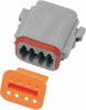 NAMZ CUSTOM CYCLE PRODUCTS 8-WIRE GREY DEUTSCH PLUG & WDGLCK HD# 72138-94GY DP-8G