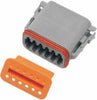 NAMZ CUSTOM CYCLE PRODUCTS 12-WIRE GREY DEUTSCH PLUG & WDGLCK HD# 72139-94GY DP-12G
