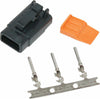 NAMZ CUSTOM CYCLE PRODUCTS DEUTSCH DTM 3-PIN BLACK PLUG W/3 TRMNLS/WDGLCK HD74113-98BK MDP-3B