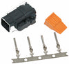 NAMZ CUSTOM CYCLE PRODUCTS DEUTSCH DTM 4-PIN BLACK PLUG W/4 TRMNLS/WDGLCK HD74114-98BK MDP-4B