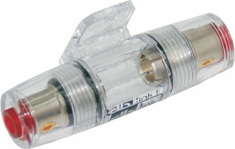 NAMZ CUSTOM CYCLE PRODUCTS POWER SINGLE NICKEL PLATED 4/8 GAUGE IN LINE FUSE HOLDER NAP-AGUFH