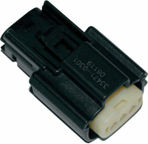 NAMZ CUSTOM CYCLE PRODUCTS MOLEX 3-PIN FEMALE CONNECTOR HD72512-07BK FL MODELS 07-UP NM-33471-0301