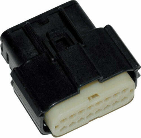 NAMZ CUSTOM CYCLE PRODUCTS MLX 16-PIN FEM CONNECTOR BLACK FAIRING HARNESS HD 72166-07BK NM-33472-1601