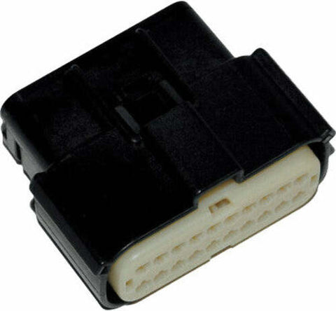 NAMZ CUSTOM CYCLE PRODUCTS MLX 20-PIN FEM CONNECTOR BLACK 07-UP HD# 72500-07BK NM-33472-2001