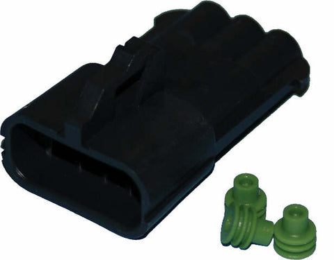 NAMZ CUSTOM CYCLE PRODUCTS DELPHI-PACKARD WEATHERPACK 3-WIRE MALE CONNECTOR NDP-38064