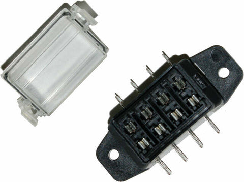 NAMZ CUSTOM CYCLE PRODUCTS ATC 4-WAY FUSE BLOCK WATER TIGHT CLEAR COVER NFB-01