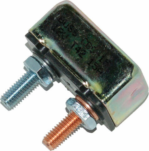 NAMZ CUSTOM CYCLE PRODUCTS UNIV 15-AMP CIRCUIT BREAKER OEM # 74589-73 10-32 STUDS EA NCB-1501
