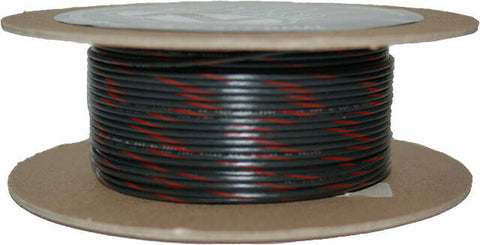 NAMZ CUSTOM CYCLE PRODUCTS #18-GAUGE BLACK/RED STRIPE 100' SPOOL OF PRIMARY WIRE NWR-02-100