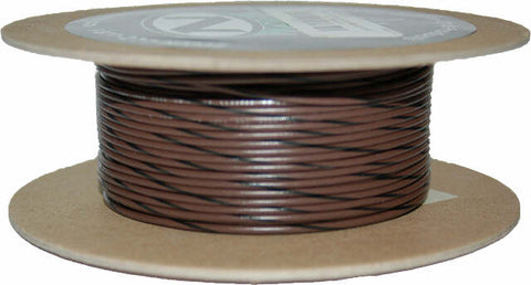 NAMZ CUSTOM CYCLE PRODUCTS #18-GAUGE BROWN/BLACK STRIPE 100' SPOOL OF PRIMARY WIRE NWR-10-100