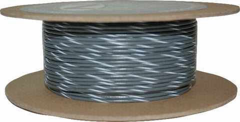 NAMZ CUSTOM CYCLE PRODUCTS #18-GAUGE GREY/WHITE STRIPE 100' SPOOL OF PRIMARY WIRE NWR-89-100