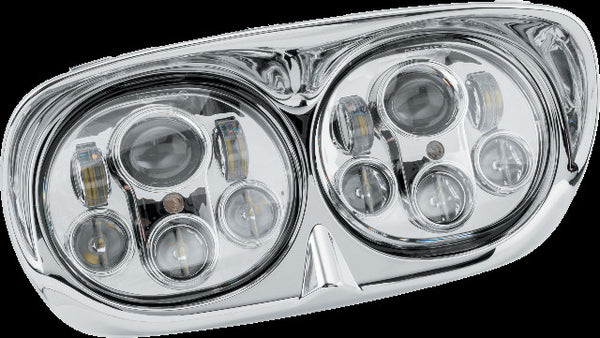 LETRIC LIGHTING CO LED HEADLIGHT CHR/CHR FLTR `98-13 LLC-LRHP-CC